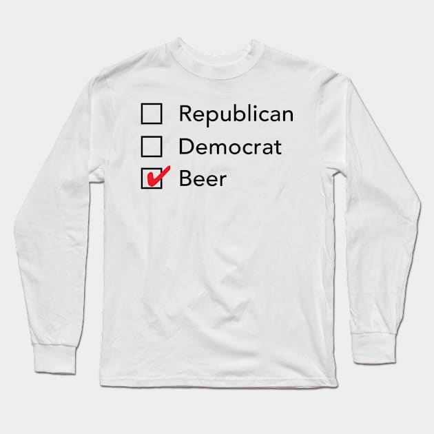 Republican Democrat Beer Long Sleeve T-Shirt by zubiacreative